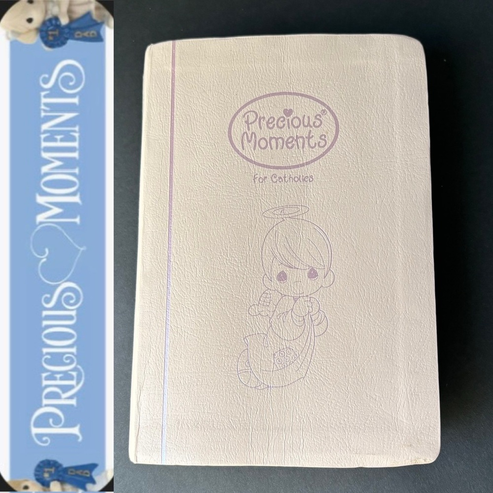 Vintage Precious Moments Pink Catholic Book with Angel Design